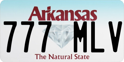 AR license plate 777MLV
