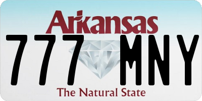 AR license plate 777MNY