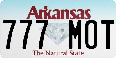 AR license plate 777MOT
