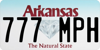 AR license plate 777MPH