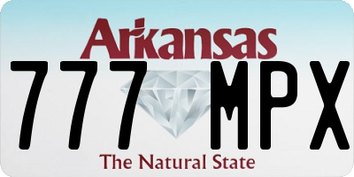 AR license plate 777MPX