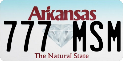 AR license plate 777MSM