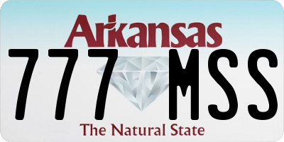 AR license plate 777MSS
