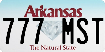 AR license plate 777MST