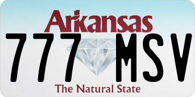 AR license plate 777MSV