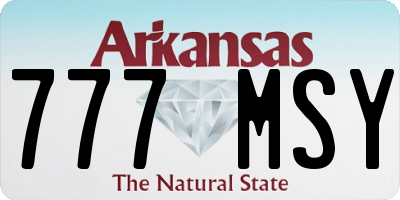 AR license plate 777MSY
