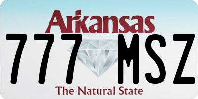 AR license plate 777MSZ