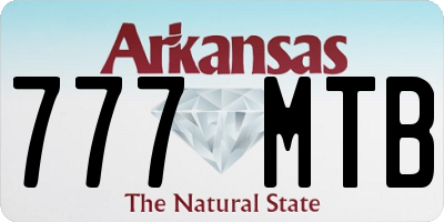 AR license plate 777MTB