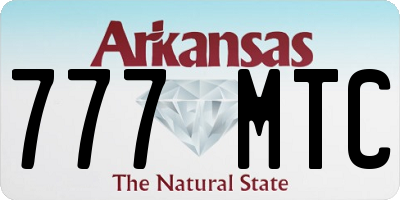 AR license plate 777MTC