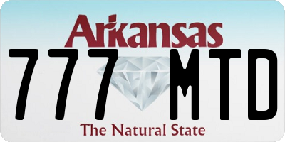 AR license plate 777MTD