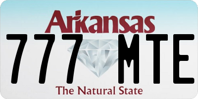 AR license plate 777MTE