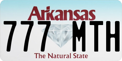 AR license plate 777MTH