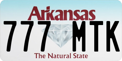 AR license plate 777MTK