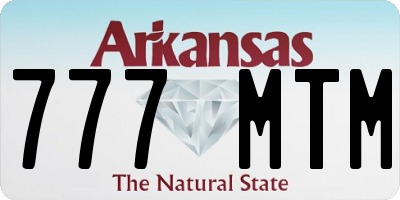 AR license plate 777MTM