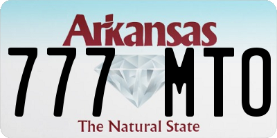 AR license plate 777MTO