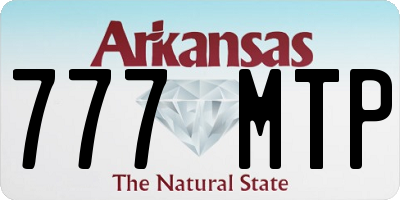 AR license plate 777MTP