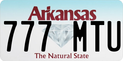 AR license plate 777MTU
