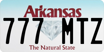 AR license plate 777MTZ