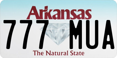 AR license plate 777MUA