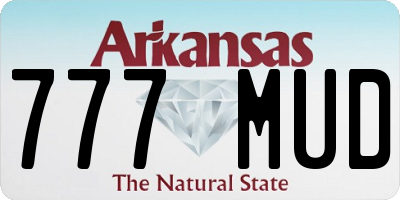 AR license plate 777MUD