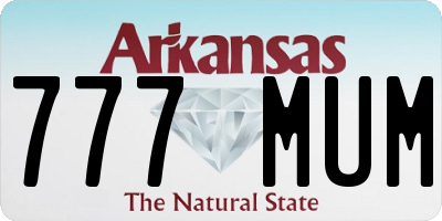 AR license plate 777MUM