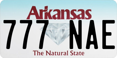 AR license plate 777NAE