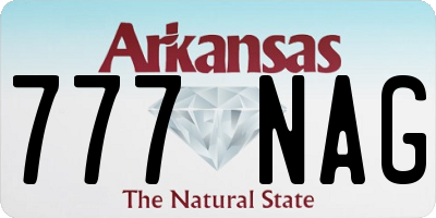 AR license plate 777NAG