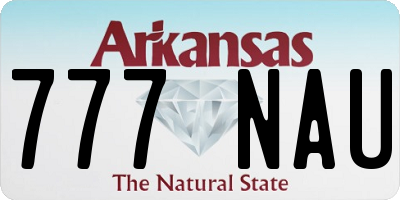 AR license plate 777NAU