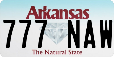 AR license plate 777NAW