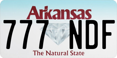 AR license plate 777NDF