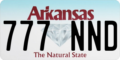 AR license plate 777NND