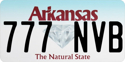 AR license plate 777NVB