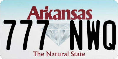 AR license plate 777NWQ