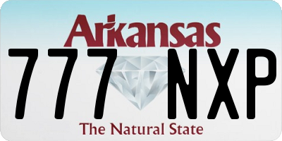AR license plate 777NXP