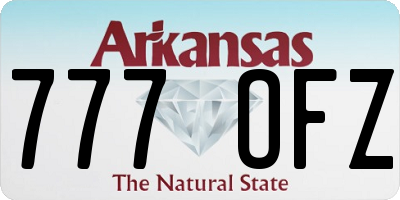 AR license plate 777OFZ
