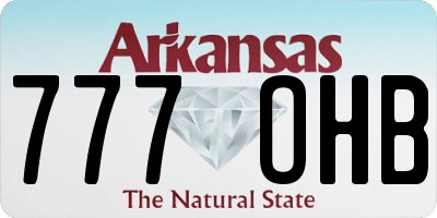 AR license plate 777OHB