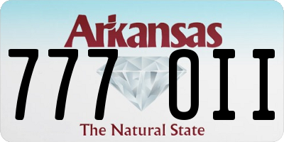 AR license plate 777OII