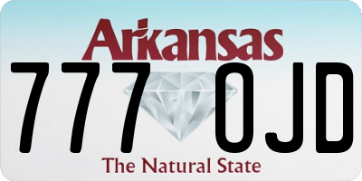 AR license plate 777OJD
