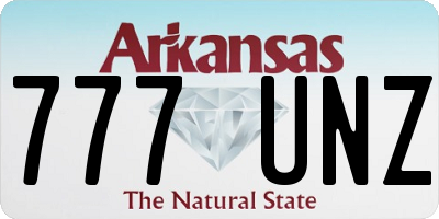 AR license plate 777UNZ