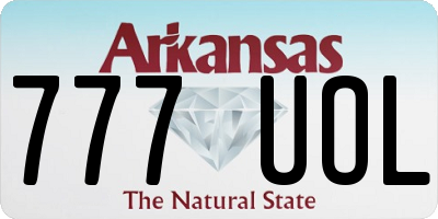 AR license plate 777UOL