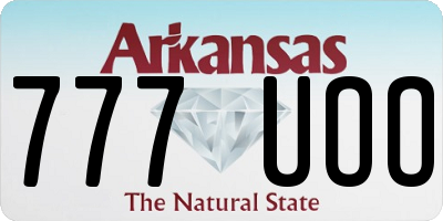 AR license plate 777UOO