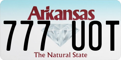 AR license plate 777UOT