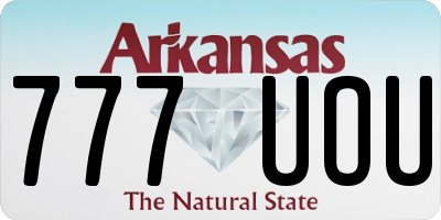 AR license plate 777UOU