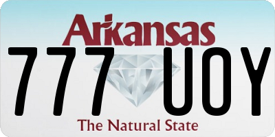 AR license plate 777UOY