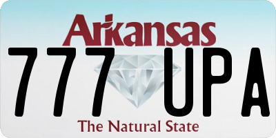 AR license plate 777UPA