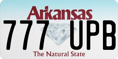 AR license plate 777UPB