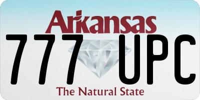AR license plate 777UPC