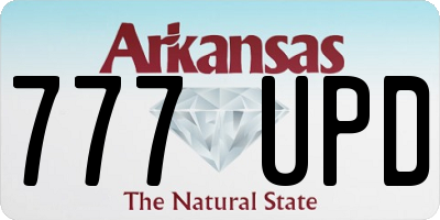 AR license plate 777UPD