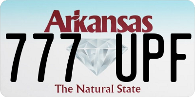 AR license plate 777UPF