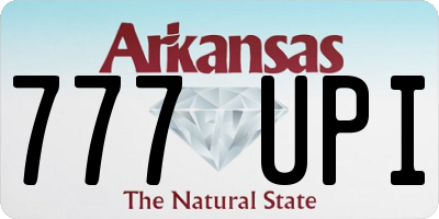 AR license plate 777UPI